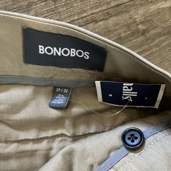 Bonobos Wednesday Pants Mens 29x32‎ Beige Chino Straight - Picture 7 of 11